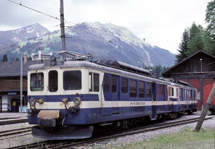 MOB BDe 4/4 3005 & 3006 in Gstaad