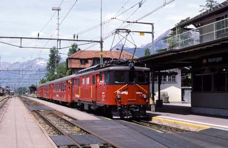 SBB Brünig De 110 001 als 6342 in Meiringen